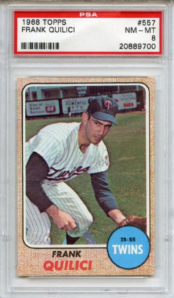 1968 Topps 557 Frank Quilici PSA NM-MT 8