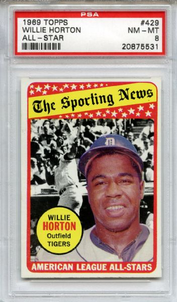 1969 Topps 429 Willie Horton All Star PSA NM-MT 8