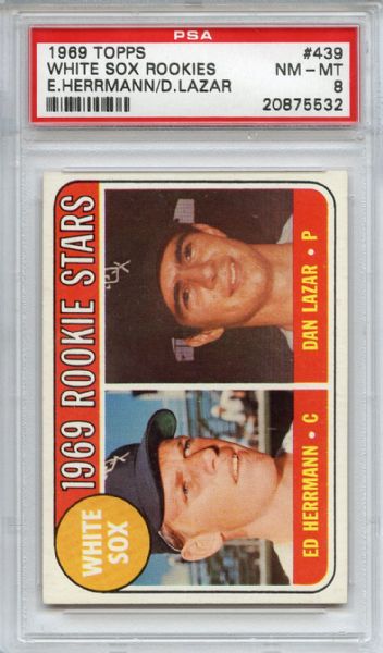 1969 Topps 439 Chicago White Sox Rookies PSA NM-MT 8