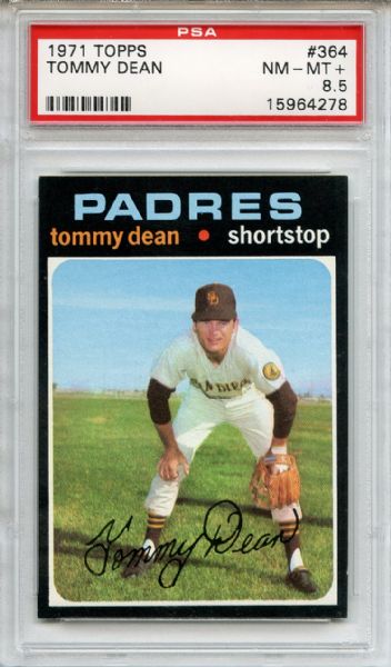 1971 Topps 364 Tommy Dean PSA NM-MT+ 8.5