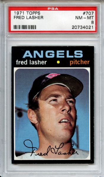 1971 Topps 707 Fred Lasher PSA NM-MT 8