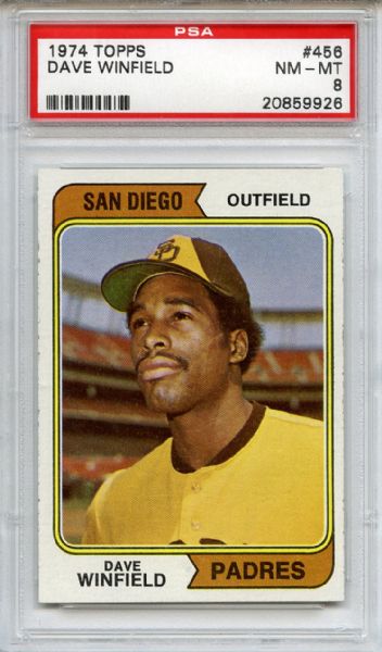 1974 Topps 456 Dave Winfield Rookie PSA NM-MT 8