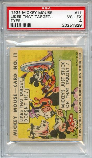 1935 Mickey Mouse Type 1 11 Likes that Target PSA VG-EX