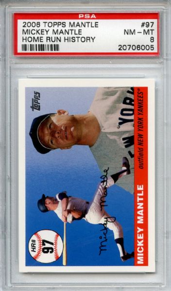 2006 Topps 97 Mickey Mantle Home Run History PSA NM-MT 8
