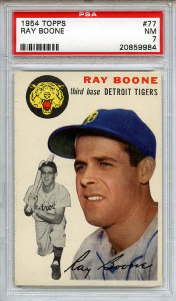1954 Topps 77 Ray Boone PSA NM 7