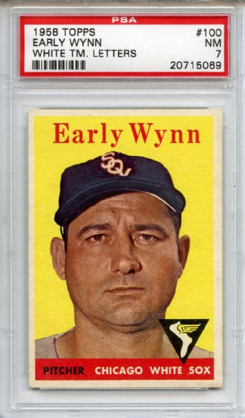 1958 Topps 100 Early Wynn PSA NM 7