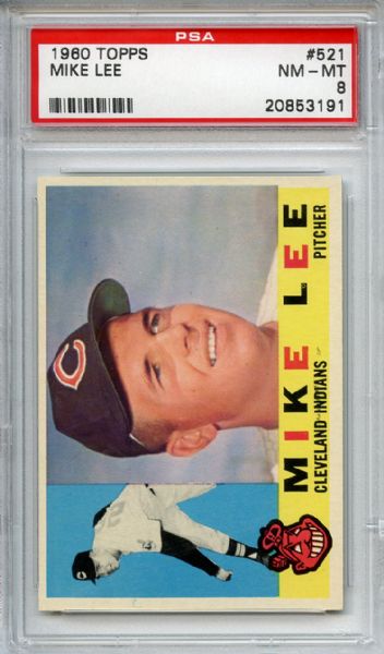 1960 Topps 521 Mike Lee PSA NM-MT 8