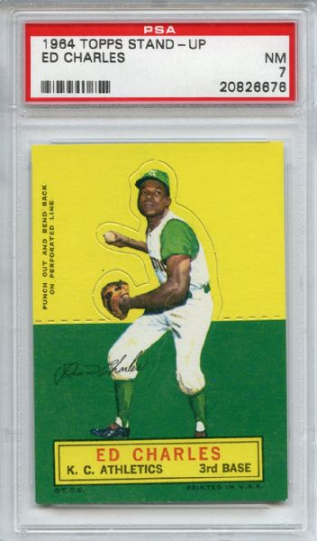 1964 Topps Stand-Up Ed Charles PSA NM 7