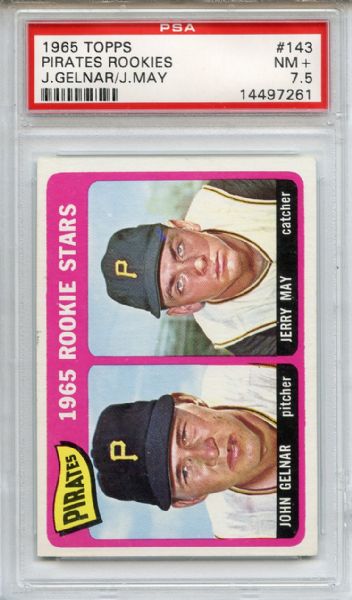 1965 Topps 143 Pittsburgh Pirates Rookies PSA NM+ 7.5