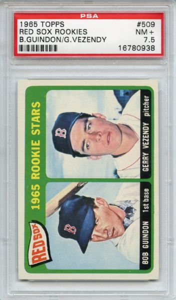 1965 Topps 509 Boston Red Sox Rookies PSA NM+ 7.5