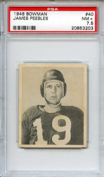 1948 Bowman 40 James Peebles PSA NM+ 7.5