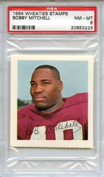 1964 Wheaties Stamps Bobby Mitchell PSA NM-MT 8