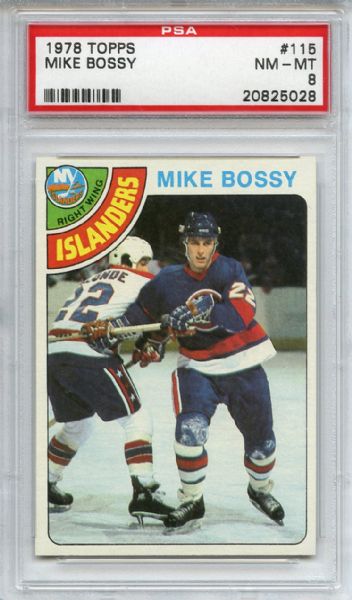 1978 Topps 115 Mike Bossy Rookie PSA NM-MT 8