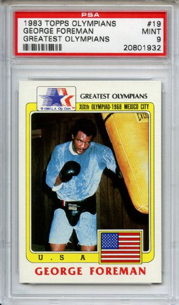 1983 Topps Olympians 19 George Foreman PSA MINT 9