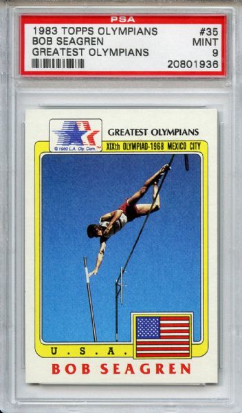 1983 Topps Olympians 35 Bob Seagren PSA MINT 9