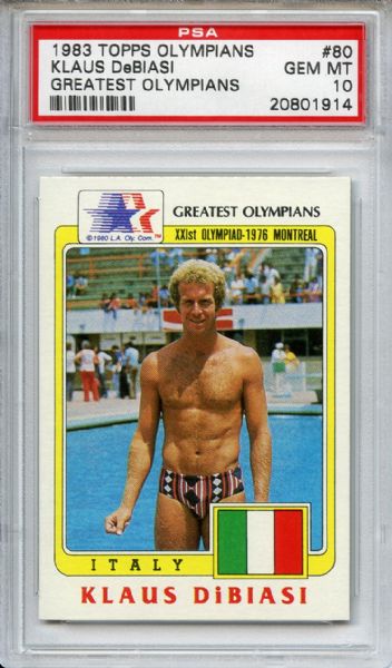 1983 Topps Olympians 80 Klaus DiBiasi PSA GEM MT 10