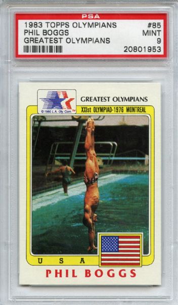 1983 Topps Olympians 85 Phil Boggs PSA MINT 9