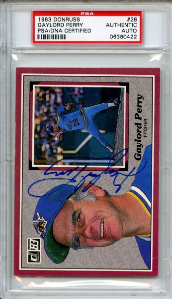 Gaylord Perry Signed 1983 Donruss PSA/DNA