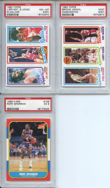 (3) Basketball Lot All Graded by PSA