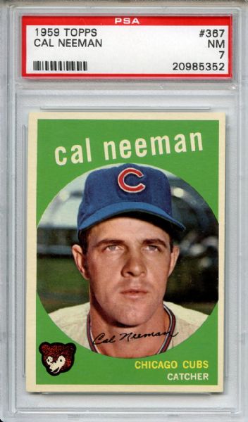 1959 Topps 367 Cal Neeman PSA NM 7