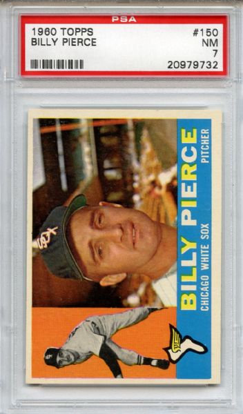 1960 Topps 150 Billy Pierce PSA NM 7