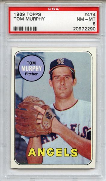 1969 Topps 474 Tom Murphy PSA NM-MT 8