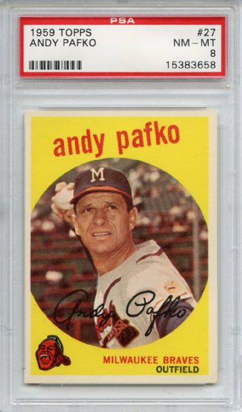 1959 Topps 27 Andy Pafko PSA NM-MT 8