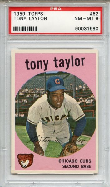 1959 Topps 62 Tony Taylor PSA NM-MT 8