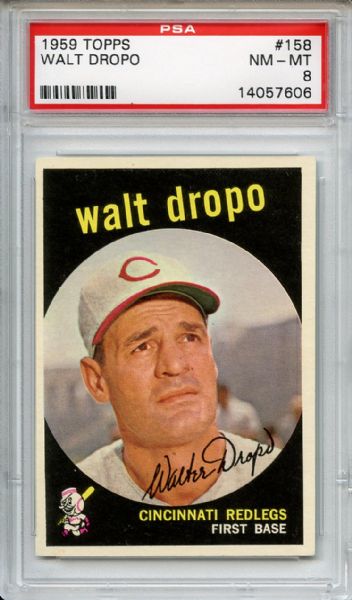 1959 Topps 158 Walt Dropo PSA NM-MT 8