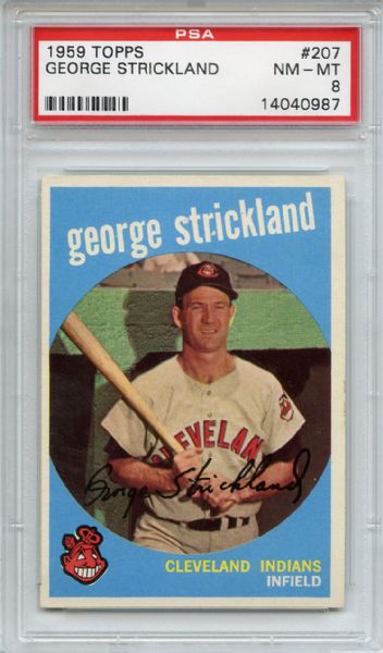 1959 Topps 207 George Strickland PSA NM-MT 8