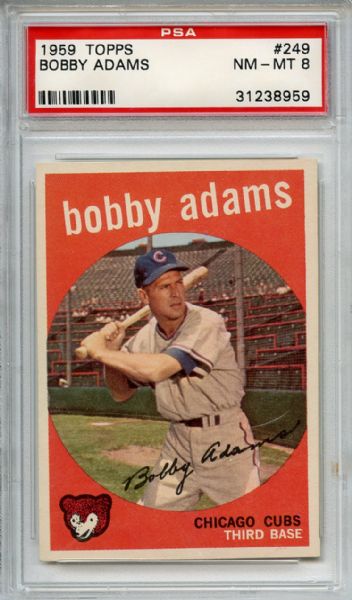 1959 Topps 249 Bobby Adams PSA NM-MT 8