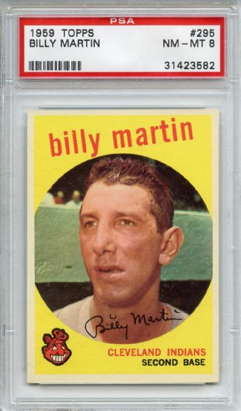 1959 Topps 295 Billy Martin PSA NM-MT 8