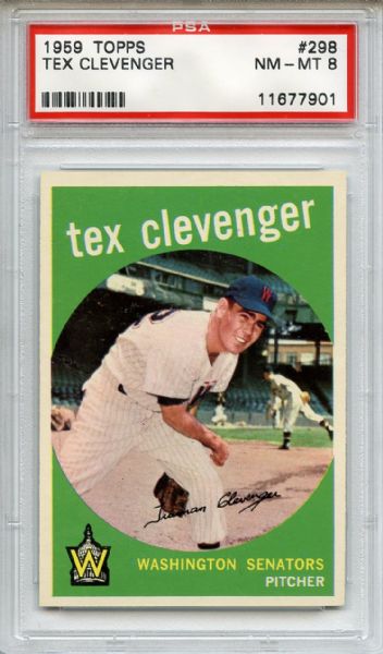 1959 Topps 298 Tex Clevenger PSA NM-MT 8