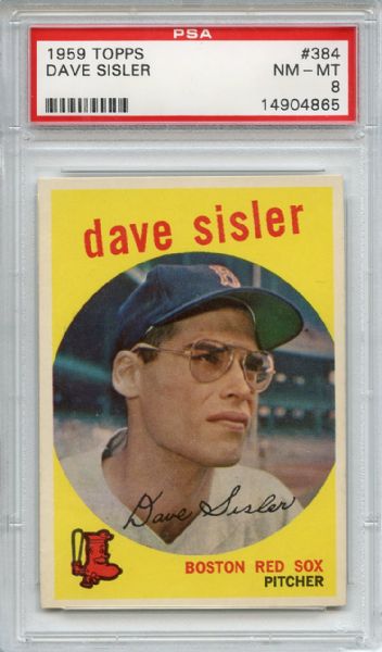 1959 Topps 384 Dave Sisler PSA NM-MT 8