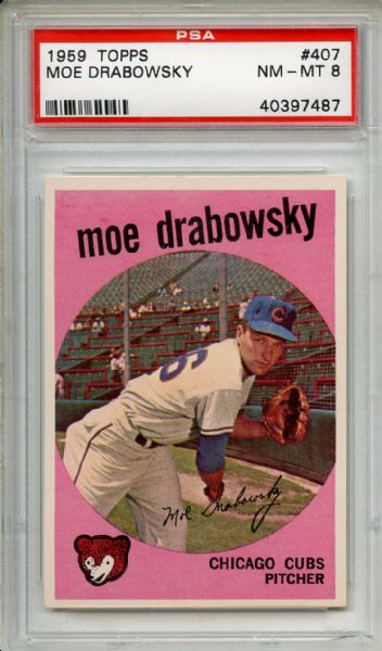 1959 Topps 407 Moe Drabowsky PSA NM-MT 8