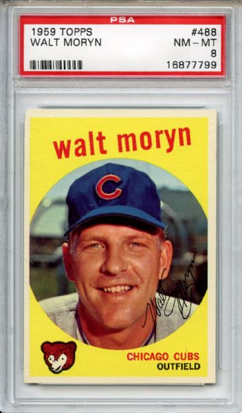 1959 Topps 488 Walt Moryn PSA NM-MT 8