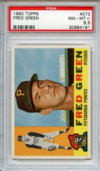 1960 Topps 272 Fred Green PSA NM-MT+ 8.5