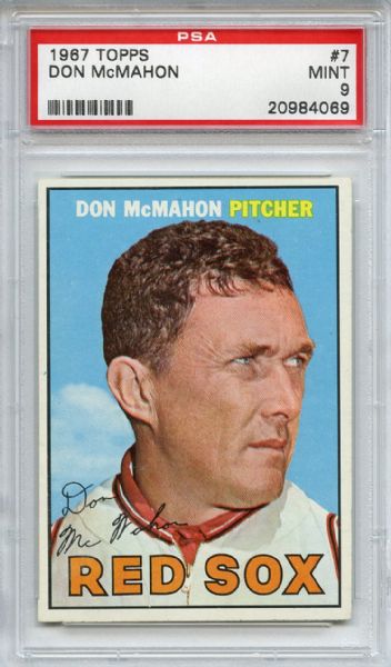 1967 Topps 7 Don McMahon PSA MINT 9