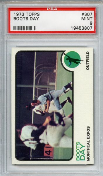 1973 Topps 307 Boots Day PSA MINT 9