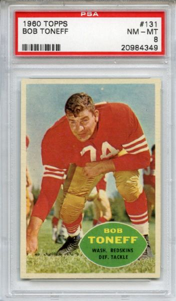 1960 Topps 131 Bob Toneff PSA NM-MT 8