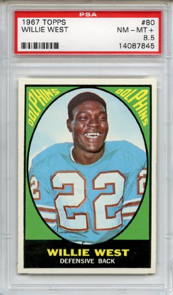 1967 Topps 80 Willie West PSA NM-MT+ 8.5
