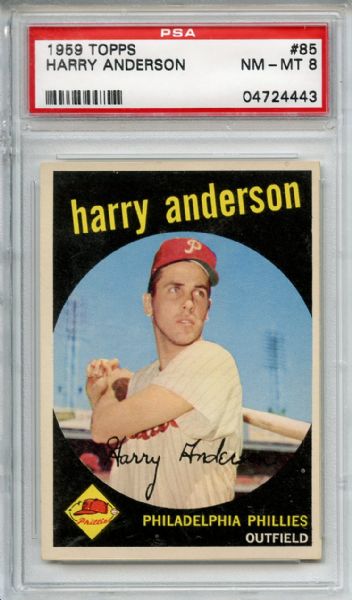 1959 Topps 85 Harry Anderson PSA NM-MT 8