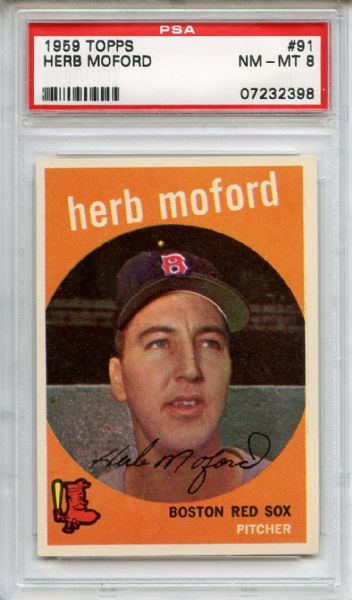 1959 Topps 91 Herb Moford PSA NM-MT 8