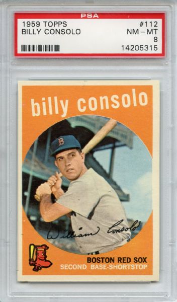 1959 Topps 112 Billy Consolo PSA NM-MT 8