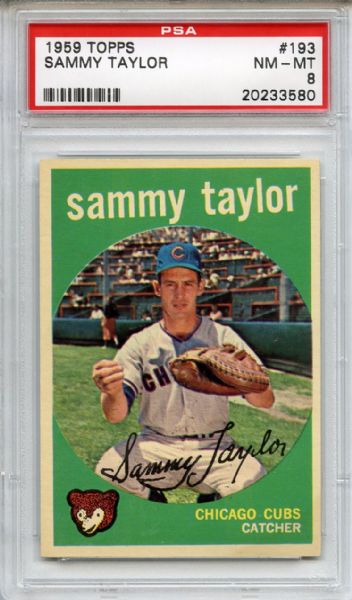1959 Topps 193 Sammy Taylor PSA NM-MT 8