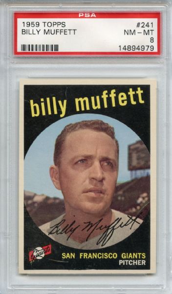 1959 Topps 241 Billy Muffett PSA NM-MT 8
