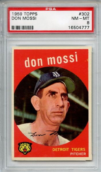 1959 Topps 302 Don Mossi PSA NM-MT 8