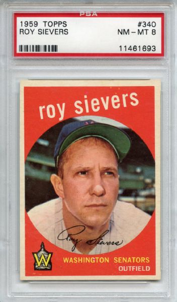 1959 Topps 340 Roy Sievers PSA NM-MT 8