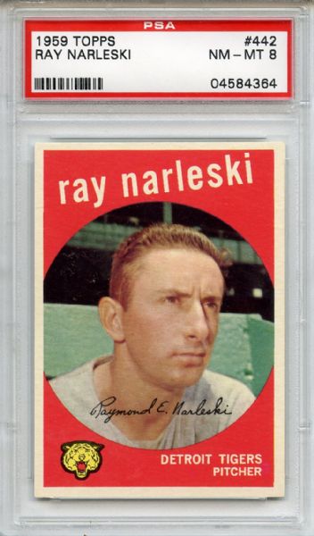 1959 Topps 442 Ray Narleski PSA NM-MT 8