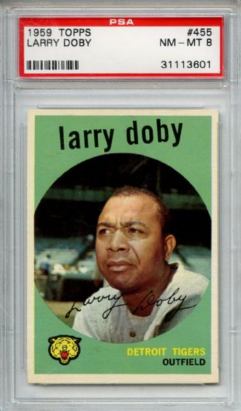 1959 Topps 455 Larry Doby PSA NM-MT 8